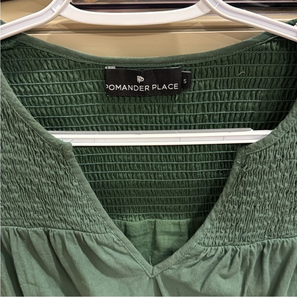 Pomander Place Long Sleeve Green Dress - Picture 2 of 2